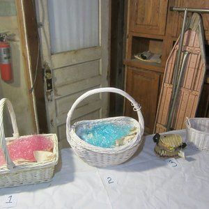 VINTAGE BASKETS FOR SALE, PICK A BASKET, GREAT FOR EASTER PRICED BELOW
